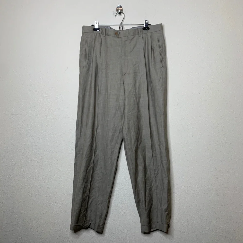 Chiavari Beige Wool Dress Trouser Pants